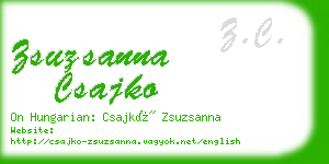 zsuzsanna csajko business card